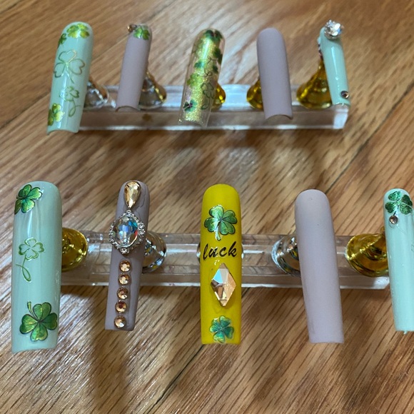 Shamrock ☘️Spring Time Xl Nails - Picture 2 of 9